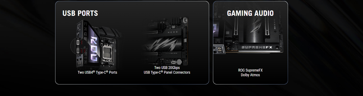 ASUS ROG Crosshair X870E Hero Gaming Motherboard – AMD AM5, DDR5 192GB, Wi-Fi 7, USB4, AI Overclocking, EXPO Support