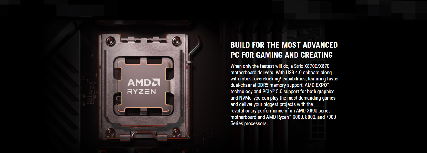 ASUS ROG STRIX X870E-E GAMING WIFI AM5 DDR5 Motherboard – Wi-Fi 7, Dual USB4, Gen 5 PCIe, Up to 256 GB RAM