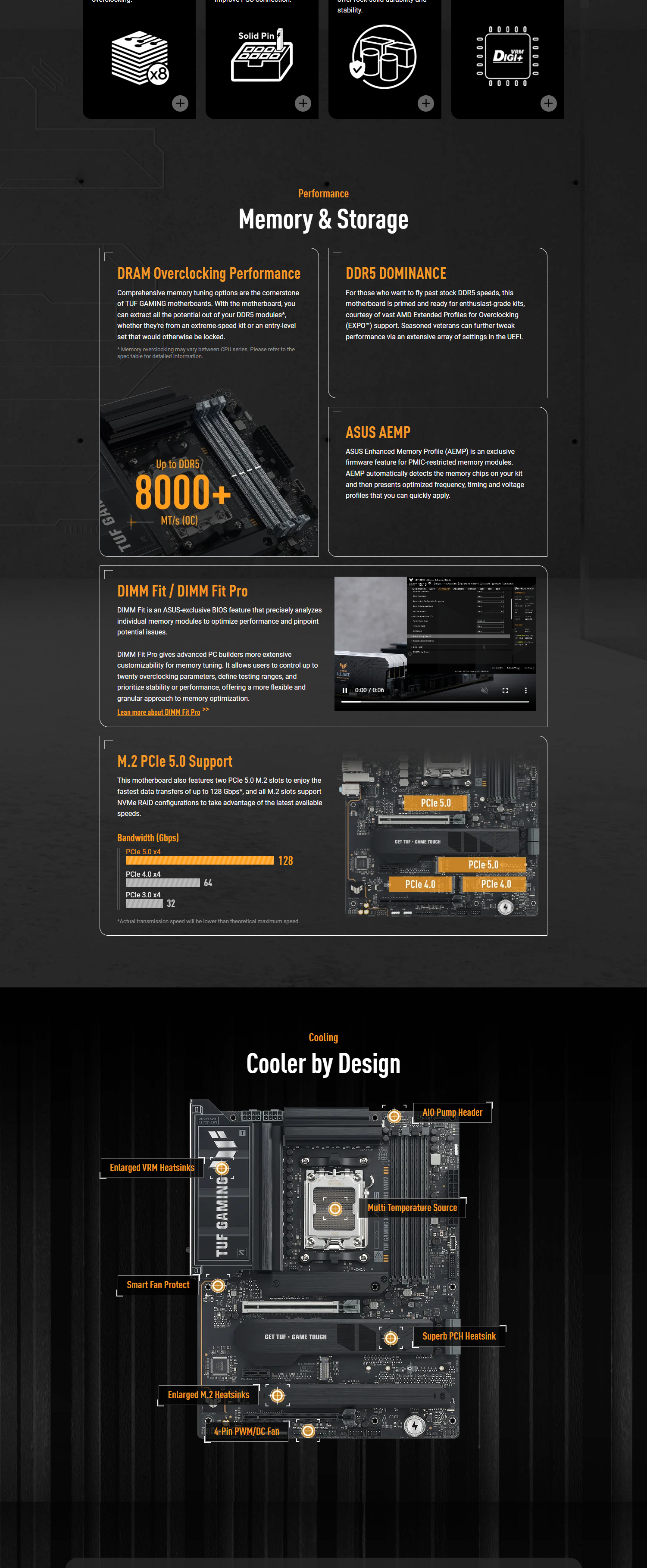 ASUS TUF Gaming X870E-Plus Wi-Fi 7 ATX AM5 Motherboard – AMD X870E chipset, 4× DDR5 DIMM slots supporting up to 256GB, 1× PCIe 5.0 x16 SafeSlot, 4× M.2 slots, Wi-Fi 7, and Bluetooth 5.4 | Model: 90MB1M70-M0EAY0