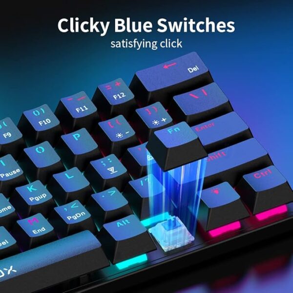 Delux Wired 60 Percent Mini Gaming Keyboard - Image 7