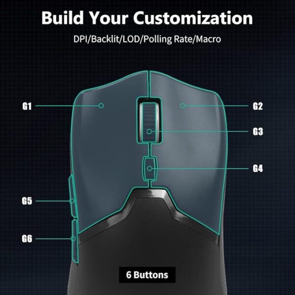 Delux Wireless Gaming Mouse - Image 5