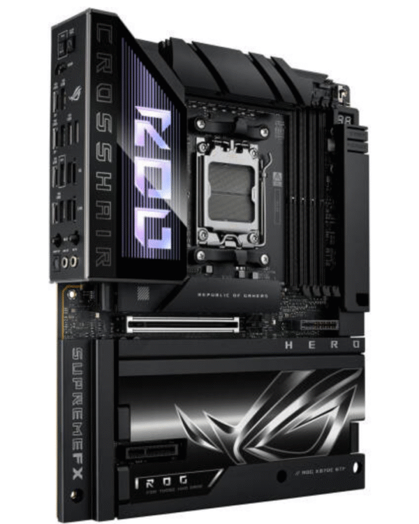 ASUS ROG CROSSHAIR X870E HERO BTF AM5 ATX Motherboard | AMD X870E Chipset, 4× DDR5 DIMM (Up to 256 GB), PCIe 5.0 x16, 5× M.2 Slots – 90MB1MX0-M0EAY0
