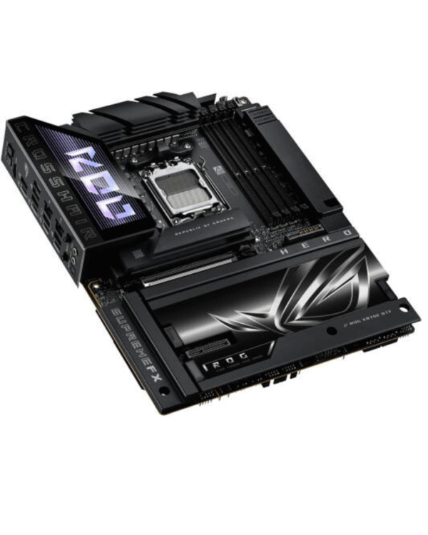 ASUS ROG CROSSHAIR X870E HERO BTF AM5 ATX Motherboard | AMD X870E Chipset, 4× DDR5 DIMM (Up to 256 GB), PCIe 5.0 x16, 5× M.2 Slots – 90MB1MX0-M0EAY0