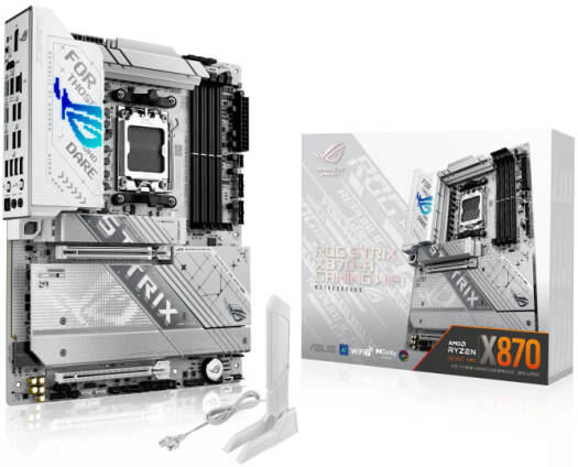 ASUS ROG Strix X870-A Gaming Wi-Fi ATX Motherboard – AMD X870 chipset, 4× DDR5 DIMM slots supporting up to 192GB, 4× M.2 slots, PCIe 5.0 x16, PCIe 4.0 support, HDMI and DisplayPort outputs | Model: 90MB1IF0-M0EAY0