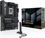 ASUS TUF Gaming X870E-Plus Wi-Fi 7 ATX AM5 Motherboard – AMD X870E chipset, 4× DDR5 DIMM slots supporting up to 256GB, 1× PCIe 5.0 x16 SafeSlot, 4× M.2 slots, Wi-Fi 7, and Bluetooth 5.4 | Model: 90MB1M70-M0EAY0