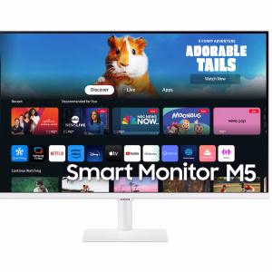 Samsung M5 M50D Smart Monitor, 27" FHD VA Display, 60Hz Refresh Rate, 4ms Response Time, White