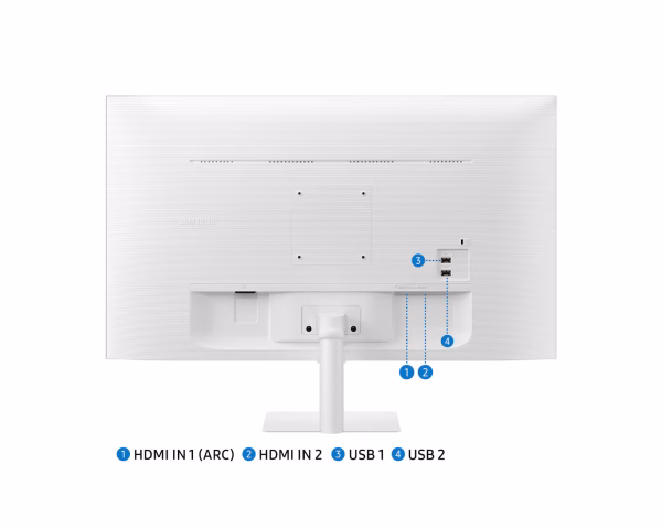 Samsung M5 M50D Smart Monitor, 27" FHD VA Display, 60Hz Refresh Rate, 4ms Response Time, White - Image 7