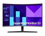 Samsung Essential S3 Curved Monitor, 32" VA Display, FHD Resolution, 100Hz Resolution, 4ms Response Time, Black