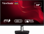 ViewSonic TD2455 24" FHD Multi Touch Screen Monitor, IPS Panel, USB Type-C Input, Black