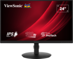 ViewSonic VG2408 24" FHD Monitor, IPS Panel, 100Hz Refresh Rate, 5ms Response Time, Black