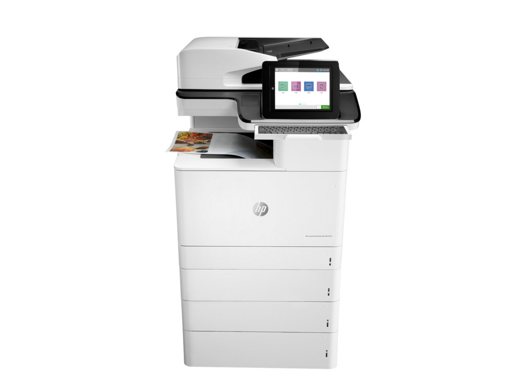 HP Color LaserJet Enterprise Flow MFP M776z Printer, Up to 46 ppm Print Speed, USB, Ethernet, Wifi, White