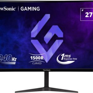 Viewsonic VX2719-PC-MHD 27 inch FHD Curved Gaming Monitor, VA Panel, 240Hz Refresh Rate, 1ms Response Time, Black