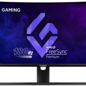 Viewsonic VX3418-2KPC 34 inch Gaming monitor, UWQHD Curved Display, 180Hz Refresh Rate, 1ms Response Time, Black