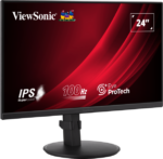 ViewSonic VG2408 24" FHD Monitor, IPS Panel, 100Hz Refresh Rate, 5ms Response Time, Black - Image 2