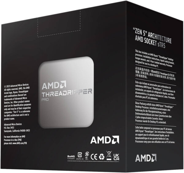 AMD Ryzen Threadripper PRO 9965WX sTR5 Processor, 24 Cores & 48 Threads, Up to 5.4 GHz Max Boost Clock, 350W TDP - Image 2