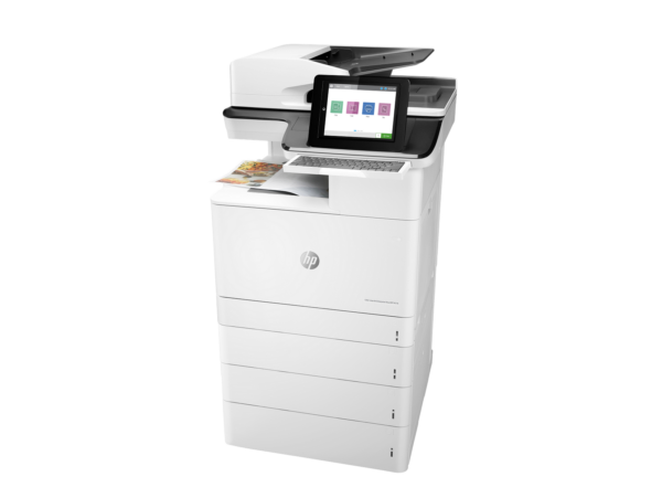 HP Color LaserJet Enterprise Flow MFP M776z Printer, Up to 46 ppm Print Speed, USB, Ethernet, Wifi, White - Image 3