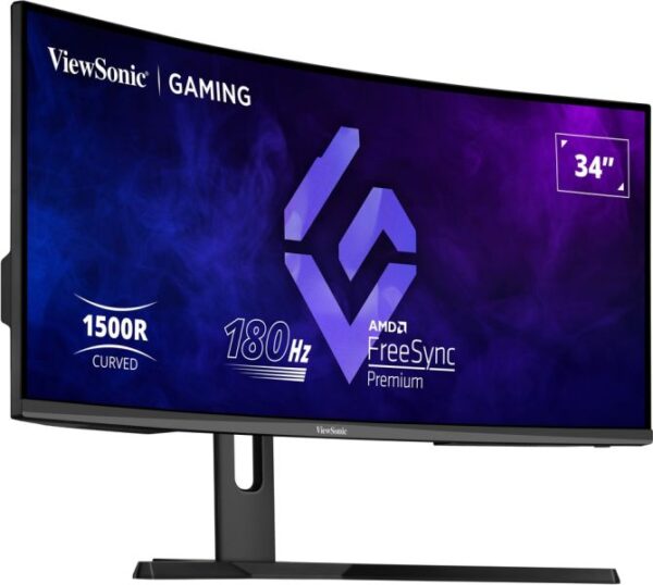 Viewsonic VX3418-2KPC 34 inch Gaming monitor, UWQHD Curved Display, 180Hz Refresh Rate, 1ms Response Time, Black - Image 4