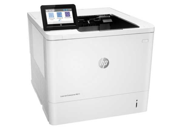 HP LaserJet Enterprise M611dn Monochrome Printer, Up to 65ppm Print Speed, Auto Duplex Printing, 100 Sheets Multipurpose Feeder, USB, Ethernet, White - Image 2