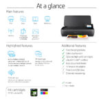 HP Officejet 250 Mobile All-in-One Printer, Print Speed Up to 10 ppm Black, Up to 7 ppm Color, USB, WiFi, Black - Image 6