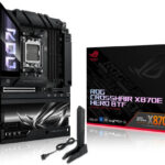 Asus ROG Crosshair X870E Hero BTF ATX Motherboard, AM5 Socket, 4× DDR5 DIMM (Up to 256 GB), PCIe 5.0 x16, 5× M.2 Slots