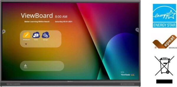 Viewsonic ViewBoard IFP8652-1CF 86" 4K Interactive Display,  TFT LCD Module with DLED Backlight, Android 11, Black - Image 2
