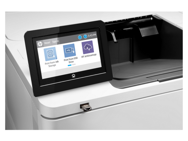 HP LaserJet Enterprise M611dn Monochrome Printer, Up to 65ppm Print Speed, Auto Duplex Printing, 100 Sheets Multipurpose Feeder, USB, Ethernet, White - Image 4