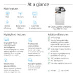 HP Color LaserJet Enterprise Flow MFP M776z Printer, Up to 46 ppm Print Speed, USB, Ethernet, Wifi, White - Image 9