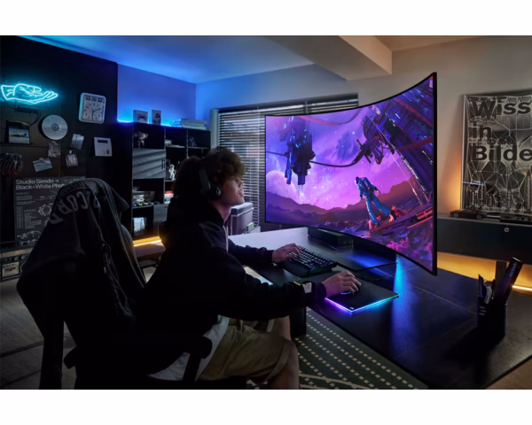 Samsung G97NC Odyssey Ark 55" UHD Curved Gaming Monitor, Quantum Mini-LED Panel, 165Hz Refresh Rate, 1ms Response Time, Black - Image 9