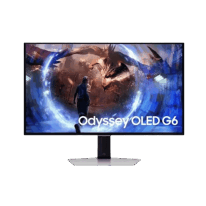 Samsung Odyssey OLED G6 G60SD Gaming Monitor, 27" QHD OLED Display, 360Hz Refresh Rate, 0.03ms Response Time, Silver, LS27DG602SMXUE