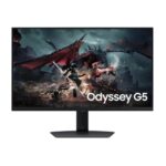 Samsung Odyssey G5 G50D Gaming Monitor, 27" 2K QHD IPS Display, 180Hz Refresh Rate, 1ms Response Time, Black