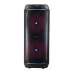 Engage EPS-1522/W120 15"x2 Party Speaker, Dynamic Disco Lights, Rechargeable Battery, Powerful Audio Performance, FM Radio Functionality, Convenient Remote Control, Black