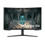 Samsung Odyssey G6 Curved Gaming Monitor, 32" QHD VA Display, 240Hz Refresh Rate, 1ms Response Time, Black, LS32BG650EMXUE