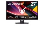 LG 27" 27G610A UltraGear™ QHD Gaming Monitor, IPS Panel, 200Hz Refresh Rate, 1ms Response Time, FreeSync™ Premium, Black