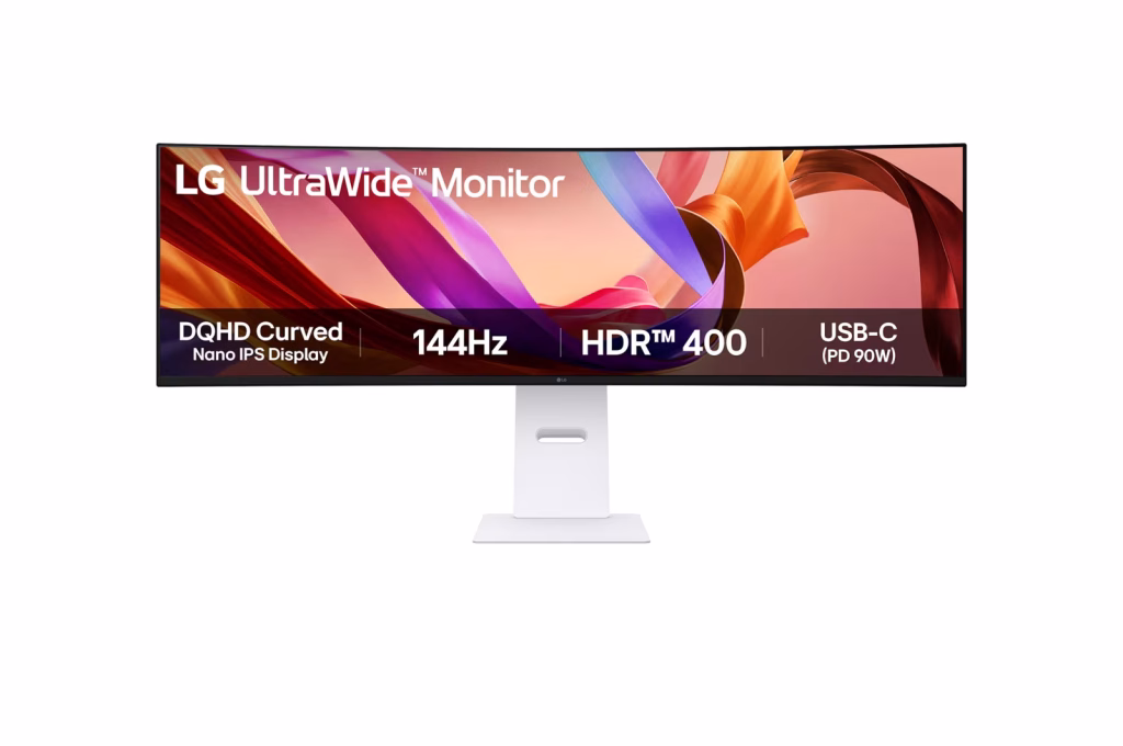 LG 49″ 49U950A UltraWide™ Monitor, Dual QHD Curved Display, 144Hz Refresh Rate, 400Nits Brightness, White