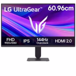 LG 24" 24G411A UltraGear™ G4 FHD Gaming Monitor, IPS Panel, 144Hz Refresh Rate (overclock), NVIDIA G-SYNC® Compatible, Black