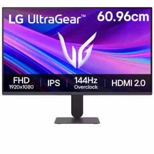 LG 24" 24G411A UltraGear™ G4 FHD Gaming Monitor, IPS Panel, 144Hz Refresh Rate (overclock), NVIDIA G-SYNC® Compatible, Black