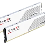 G.Skill Flare X5 64GB (32GB x2) DDR5 Desktop RAM, 6000 MT/s Memory Speed, Non-ECC Unbuffered, White