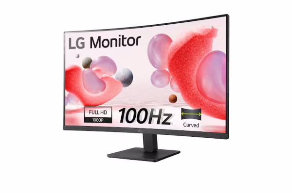 LG 32" 32MR50C Full HD 1500R Curved Monitor, 100Hz Refresh Rate, AMD FreeSync™ Compatible, Black - Image 3