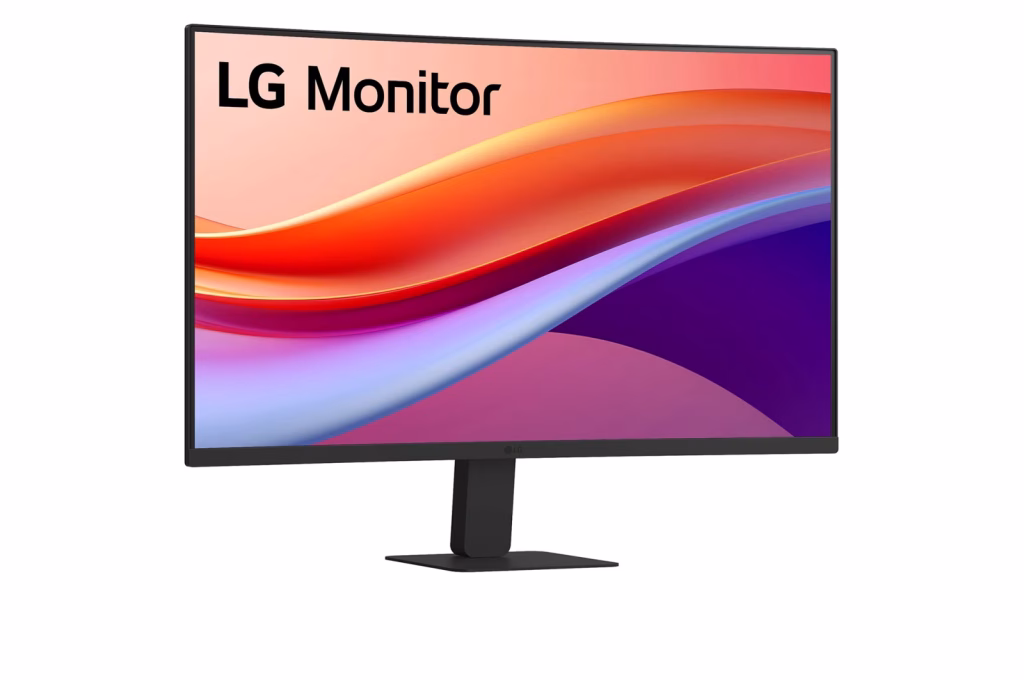 LG 27″ 27U421A FHD Curved Monitor, VA Panel, 100Hz Refresh Rate, USB-C Port, Black