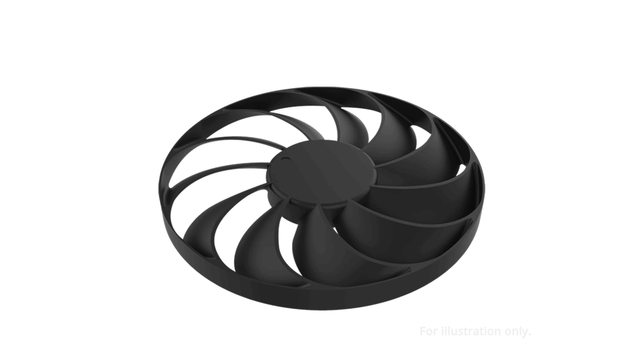 Prime Radeon RX 9070 XT fan illustration