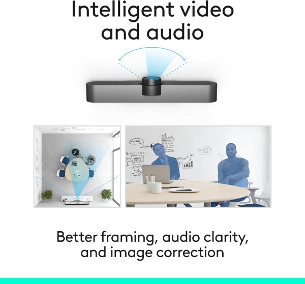 Logitech MeetUp Video Conferencing System, Ultra HD 4K/1080p/720p, Adjustable Speakers, Wide Field of View 120°, PC/Mac/Laptop/Macbook/Tablet - Black, 960-001101 - Image 6