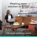 Logitech MeetUp Video Conferencing System, Ultra HD 4K/1080p/720p, Adjustable Speakers, Wide Field of View 120°, PC/Mac/Laptop/Macbook/Tablet - Black, 960-001101 - Image 7