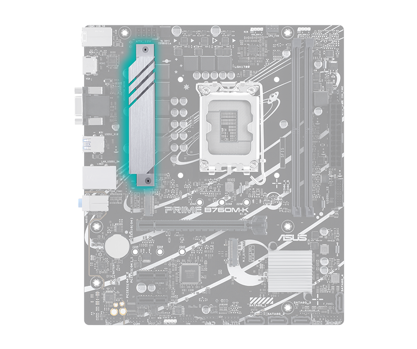 Prime motherboard with VRM heatsink image
