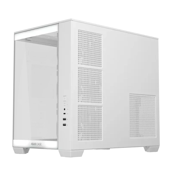 ASUS A32 PLUS ARGB ATX Gaming PC Case, 360mm radiators and 420mm graphics card compatibility, four pre-installed ARGB fans, White - Image 3