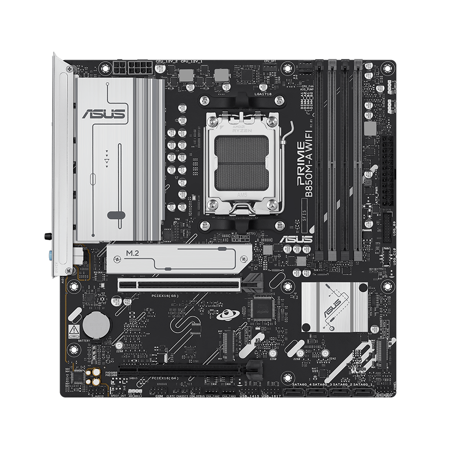 PRIME B850M-A WIFI front view.