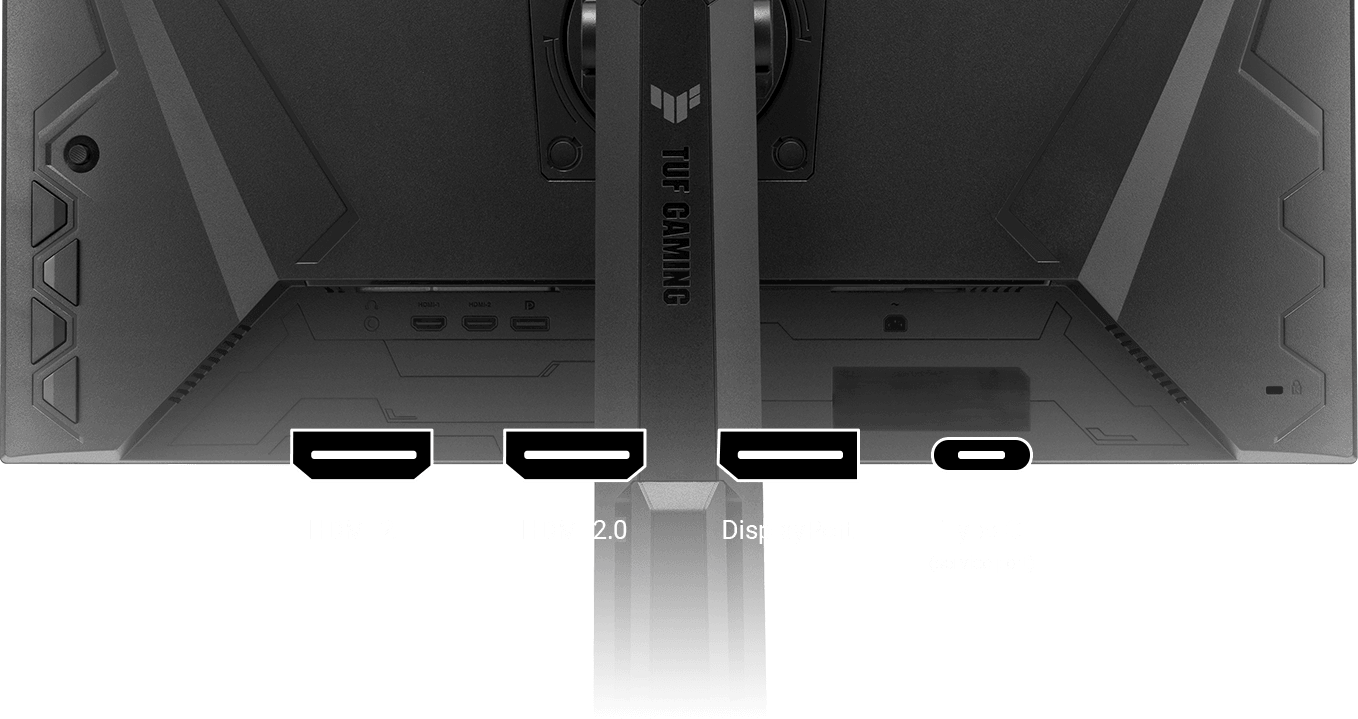 A multitude of connectivity options includes two HDMI 2.0 ports, a DisplayPort™ 1.4