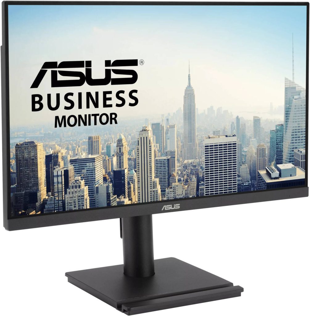 ASUS VA279QGS Business Monitor – 27-inch, IPS, Full HD, Frameless, 120Hz, Adaptive-Sync, 1ms MPRT, HDMI, DisplayPort, VGA, Low Blue Light, Flicker Free, Black