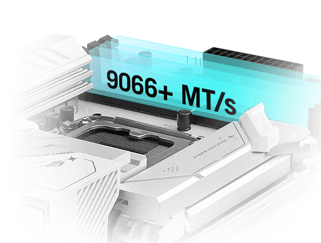 The Strix B860-A lets you overclock memory up to 9066+ MT/s