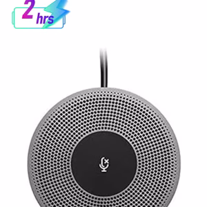 Logitech Expansion Mic for MeetUp, Plug-and-Play, Indicator Lights, Microphone Type Mono, Wideband, Noise Canceling, PC/Mac/Laptop/Macbook/Tablet - Black Grey, 989-000405