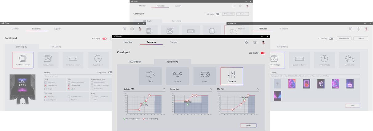MSI Mpg CoreLiquid Control Screen